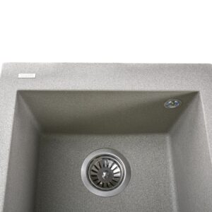 Гранітна мийка Globus Lux LAMA сірий камiнь 410x500мм-А0005 - Image 4