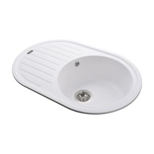 Гранітна мийка Globus Lux OHARA білий 770х500мм-А0007 - Image 4