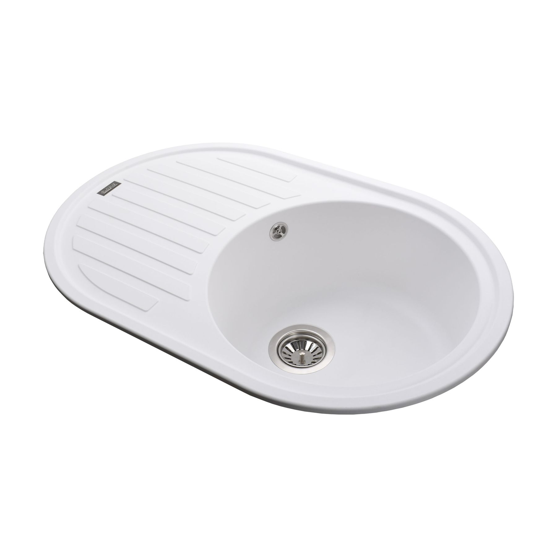 Гранітна мийка Globus Lux OHARA білий 770х500мм-А0007 - Image 4