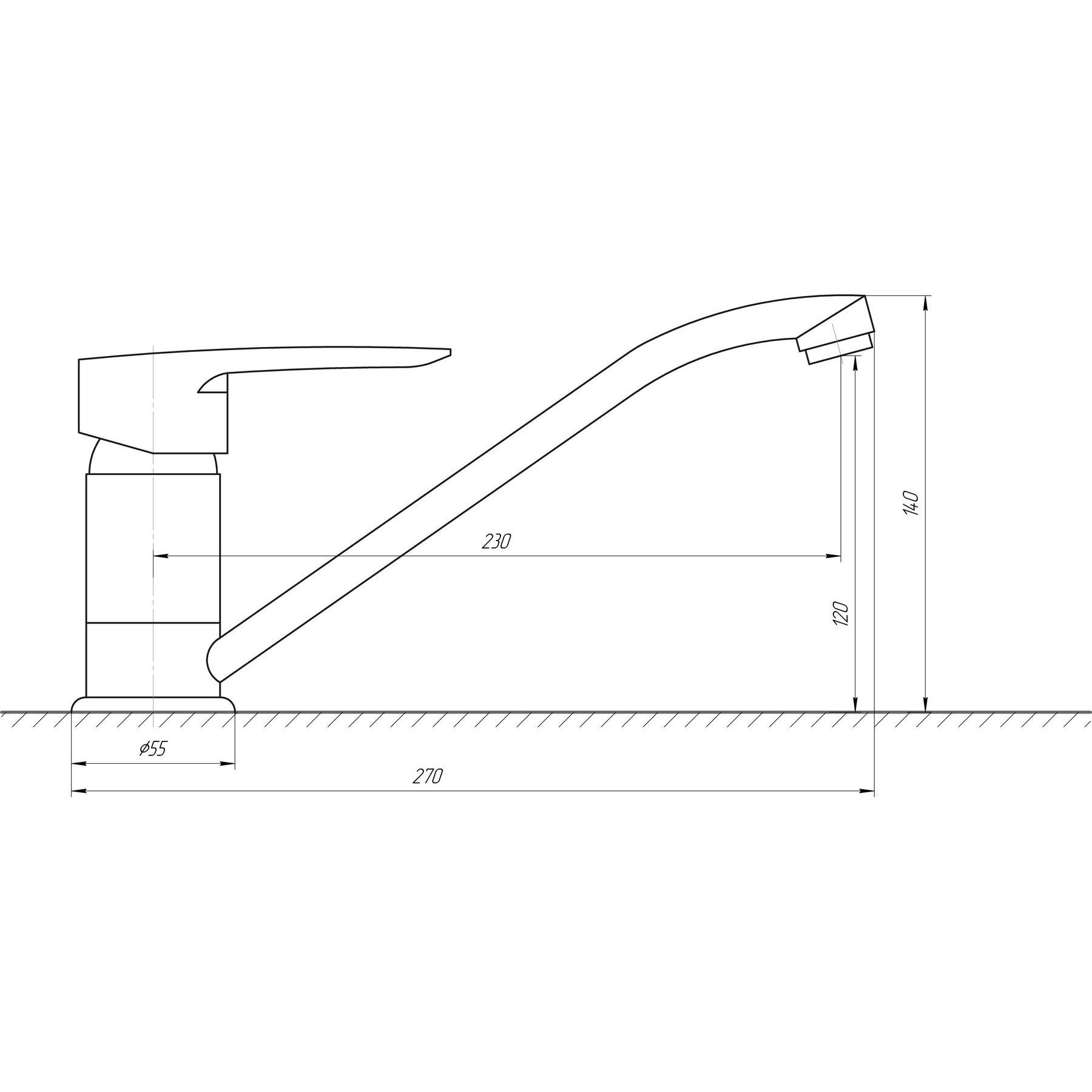 Змішувач для кухні CRISTAL SEVA GSV-0203M - Image 4