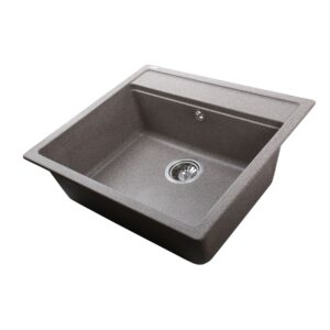 Гранітна мийка Globus Lux VOLTA  мокко 570х510мм - Image 4