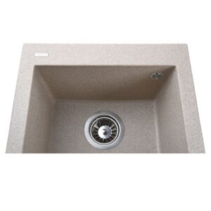Гранітна мийка Globus Lux LAMA мигдаль 410х500мм-А0008 - Image 4
