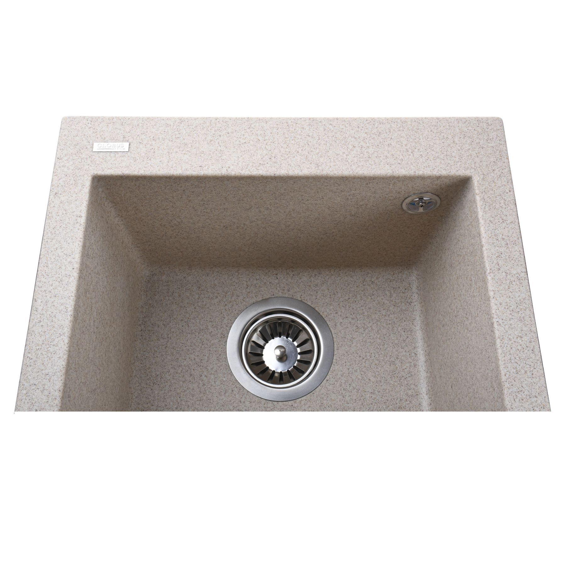 Гранітна мийка Globus Lux LAMA мигдаль 410х500мм-А0008 - Image 4