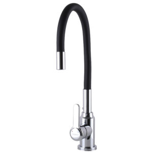 Змішувач для кухні DOMINO ELLIPSE DCC-203L-BLACK  гофровилив Чорний,,На Гайці - Image 4