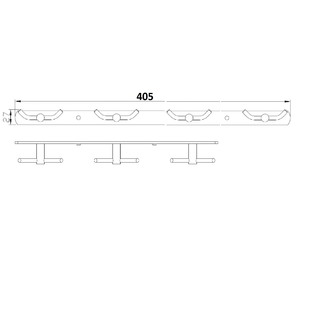 Планка з гачками подвійними 4х2 Globus Lux RM 1503-4 - Image 4