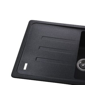 Гранітна мийка Globus Lux LUGANO графіт 780x435мм-А0001 - Image 4