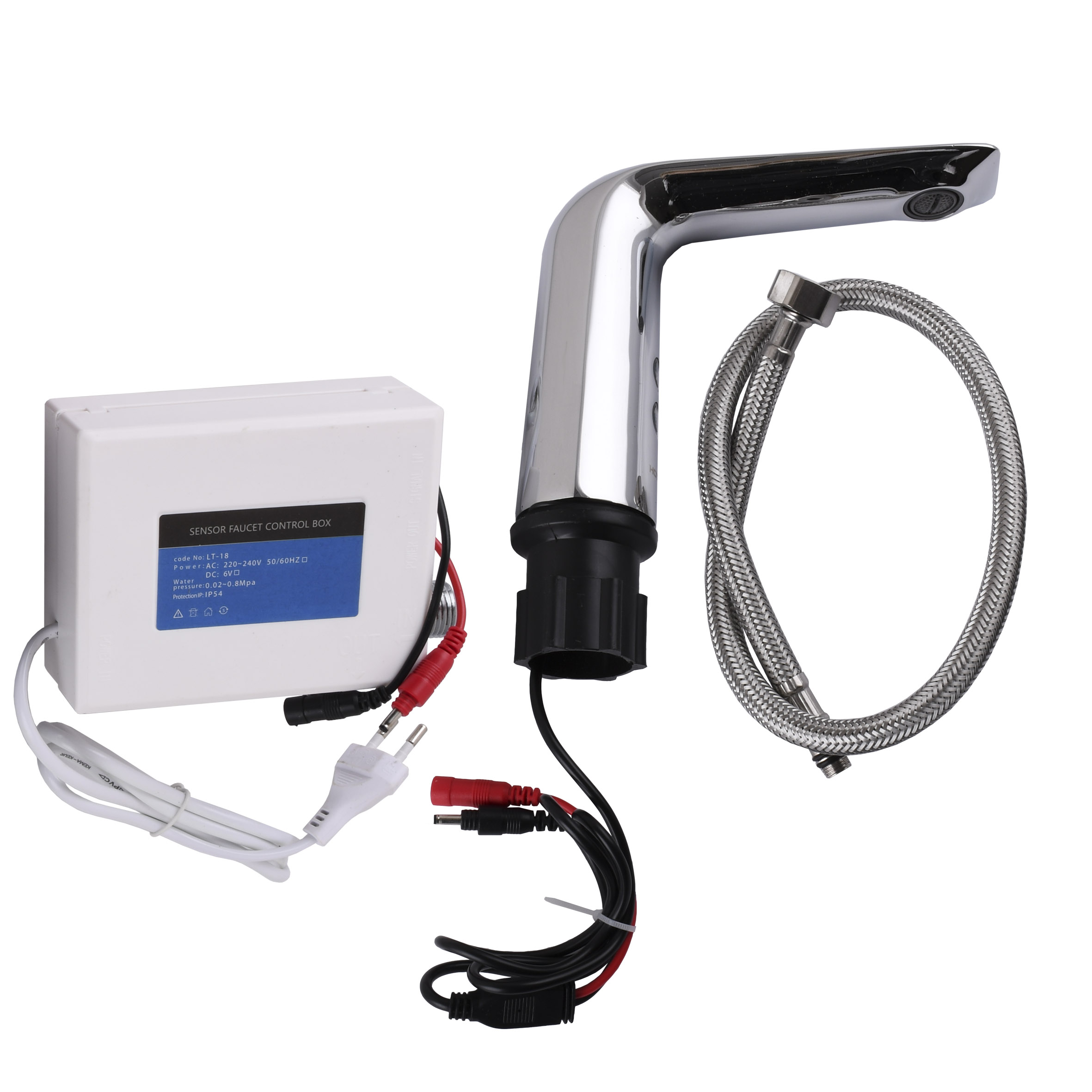 Кран сенсорний для умив-ка HOTEC 19.105-DC/AC (220V/6V) - Image 4