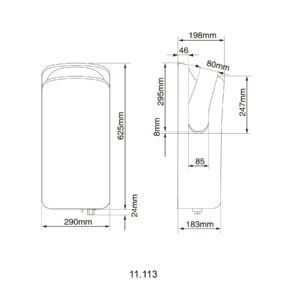 Сушарка для рук HOTEC 11.113 Stainless Steel - Image 4