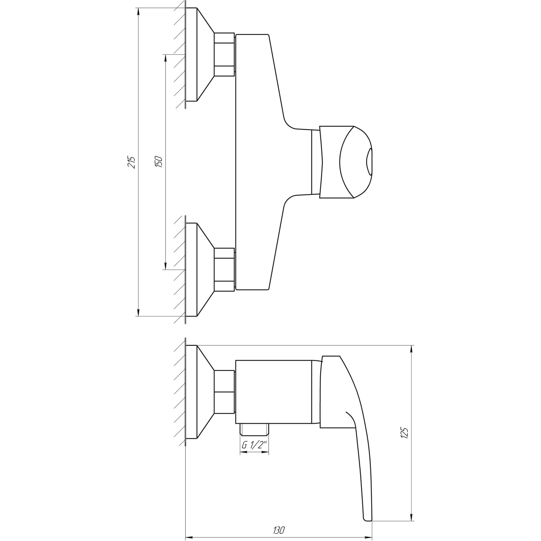 Змішувач для душу Globus Lux Caprice GLCA-0105N латунь - Image 4