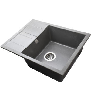 Гранітна мийка Mira ONZA сірий 650 х 500 мм - Image 4