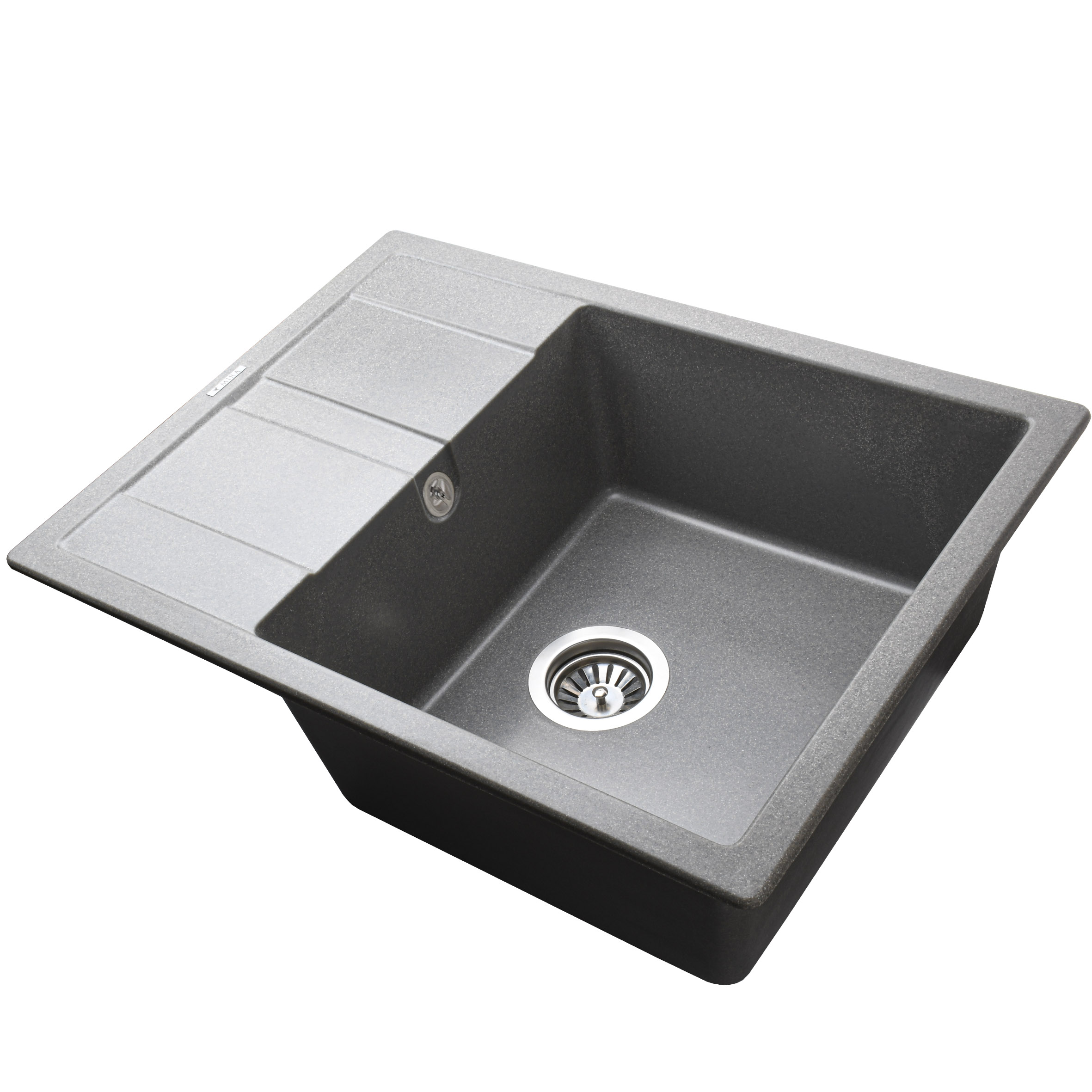 Гранітна мийка Mira ONZA сірий 650 х 500 мм - Image 4
