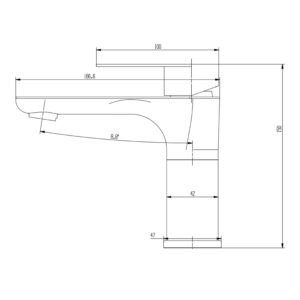 Змішувач для умивальника Globus Lux Swiss SQW-101-GP - Image 4