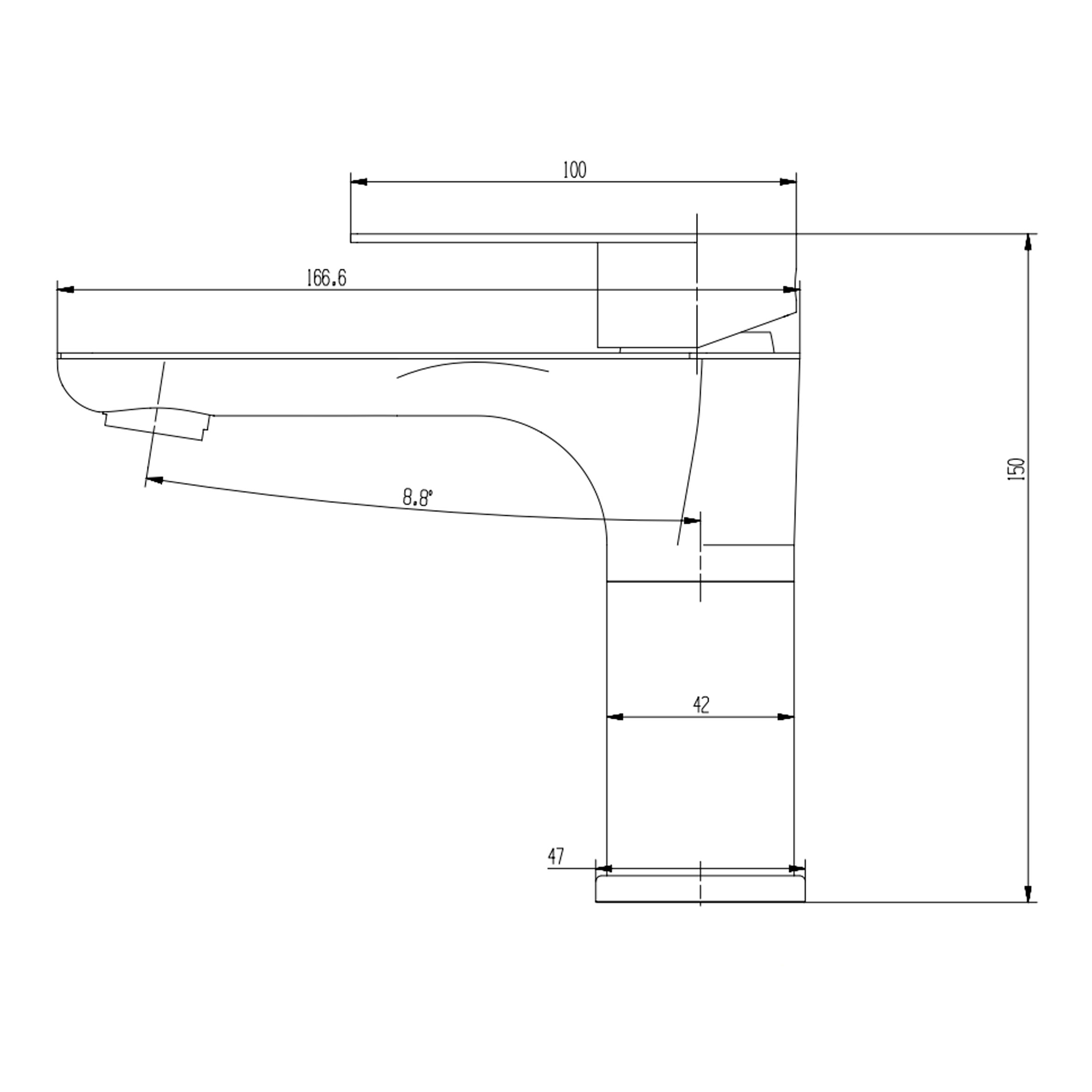 Змішувач для умивальника Globus Lux Swiss SQW-101-GP - Image 4