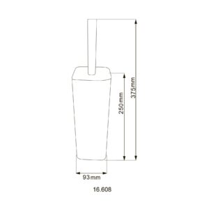 Йоржик підлоговий HOTEC 16.608 Квадратний Stainless Steel (L93xW93x(250-370) mm) - Image 4