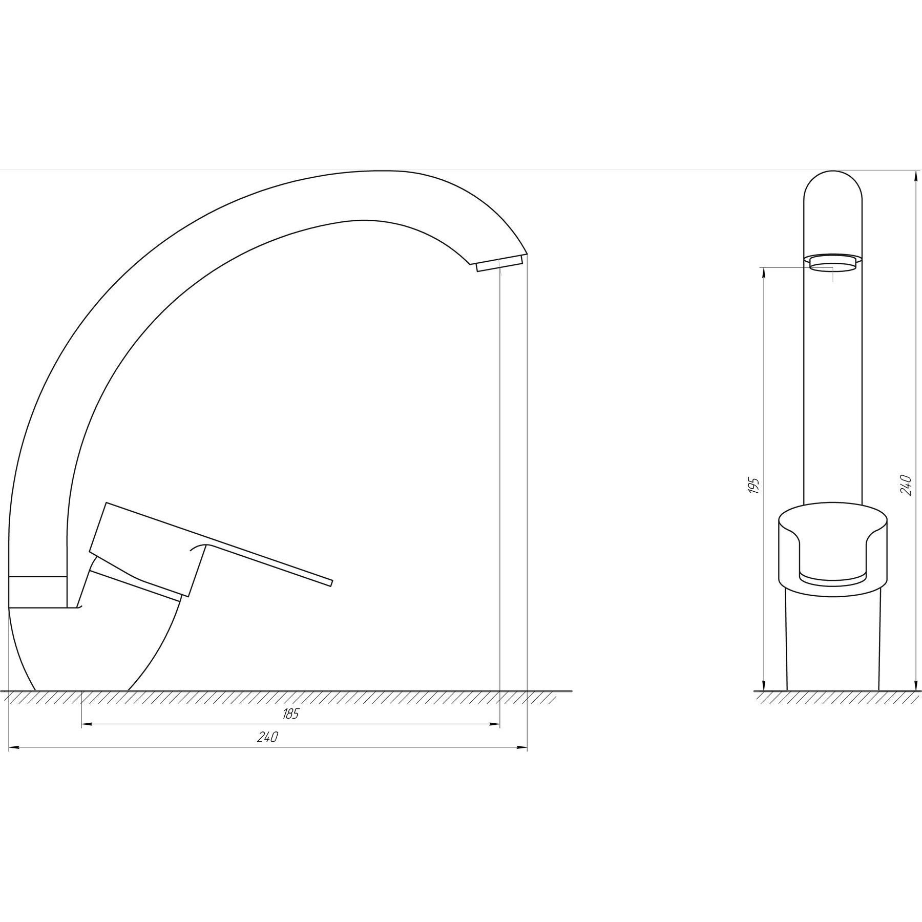 Змішувач для кухні DOMINO ELLIPSE DCC-203S - Image 4