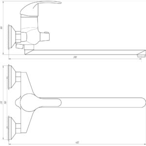 Змішувач для ванни DOMINO ACCENT DAC-208 - Image 4