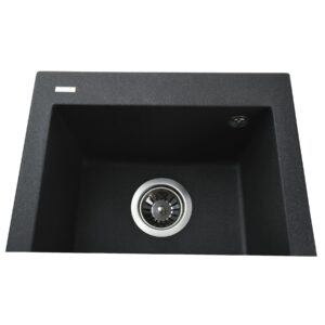 Гранітна мийка Globus Lux LAMA графіт 410х500мм-А0001 - Image 4