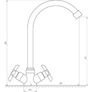 Змішувач для кухні DOMINO DK-H1-2N-Chrom - Image 4