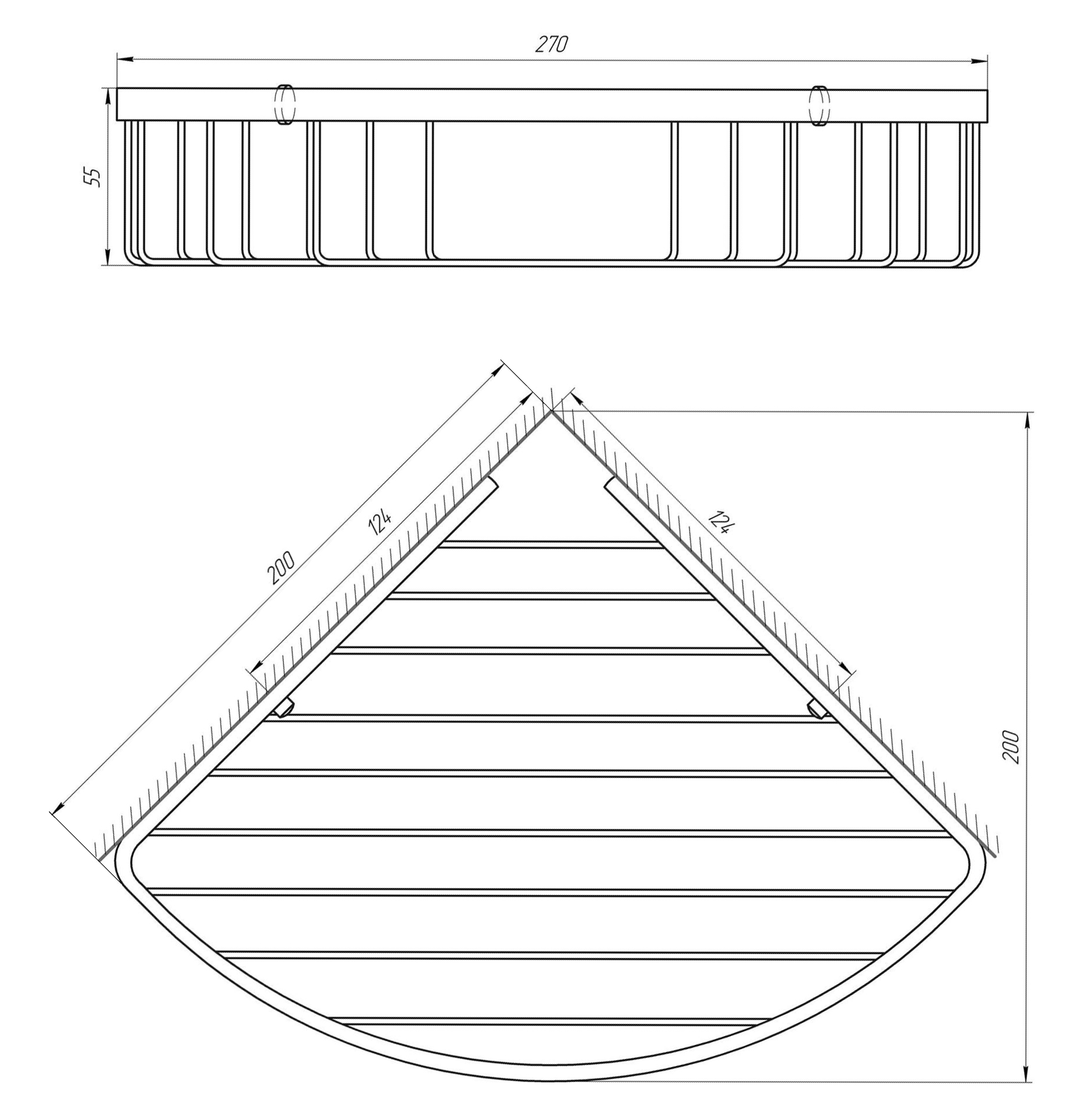 Поличка кутова TOPAZ 4114 - Image 4