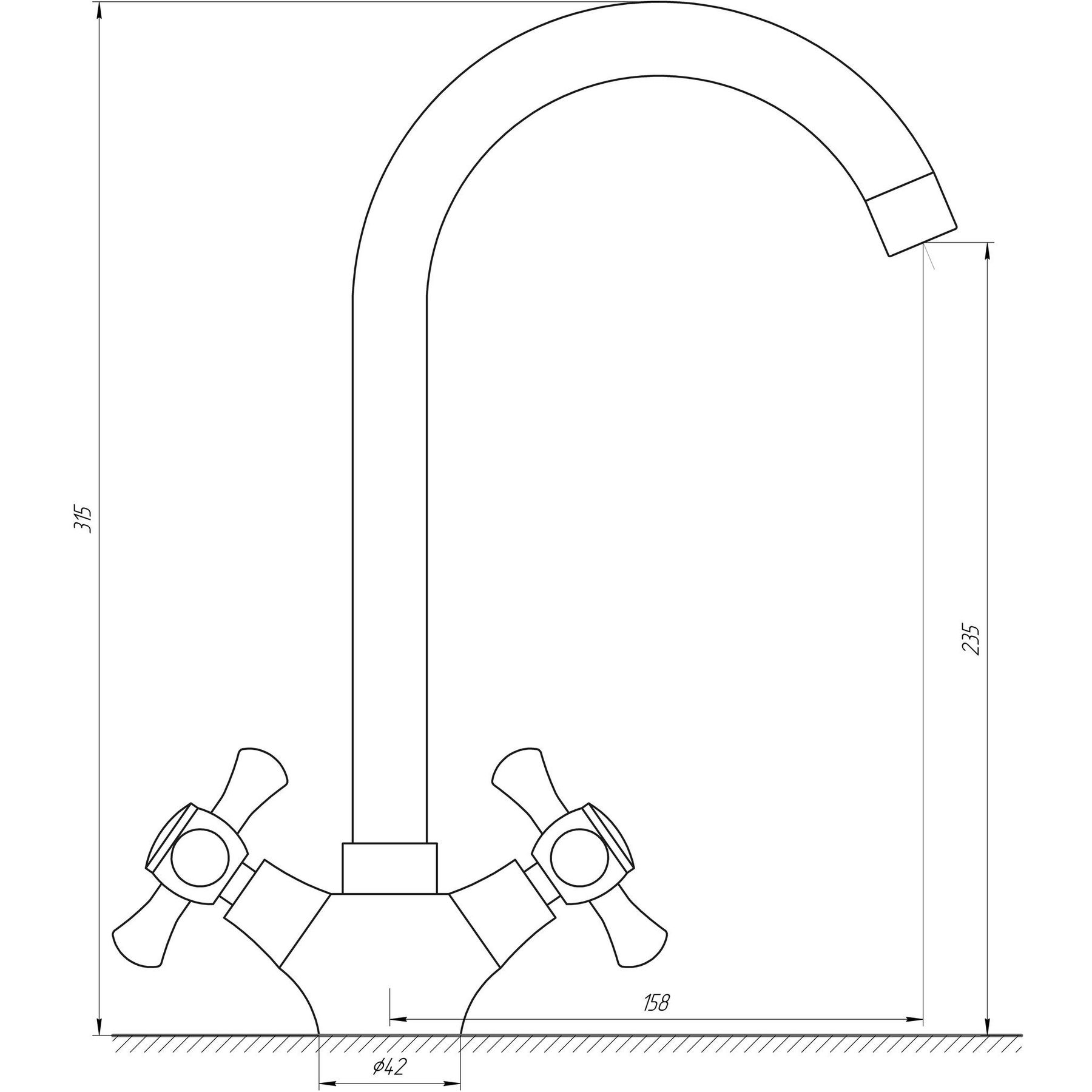 Змішувач для кухні DOMINO DKF-209-10-SHARM - Image 4