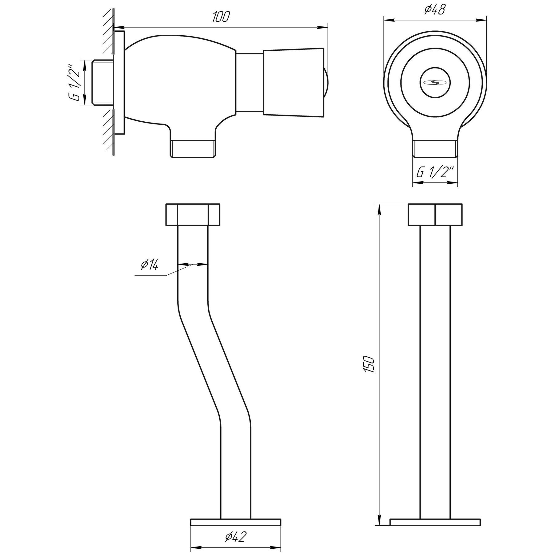 Кран-дозатор для пісуара Solomon LGE-043 - Image 4