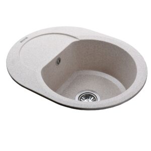 Гранітна мийка Globus Lux MORAINE мигдаль 600х470мм-А0008 - Image 4