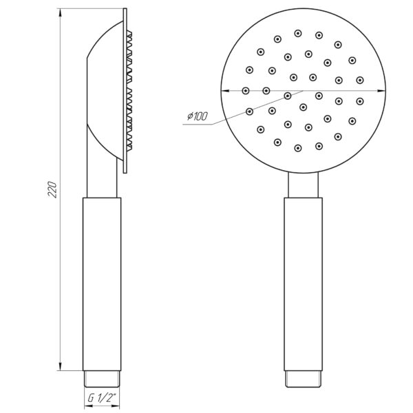 Душова лійка Globus Lux SUS-001H