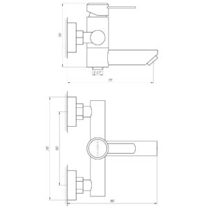 Змішувач для ванни Globus Lux WIEN SBT2-102N - Image 4