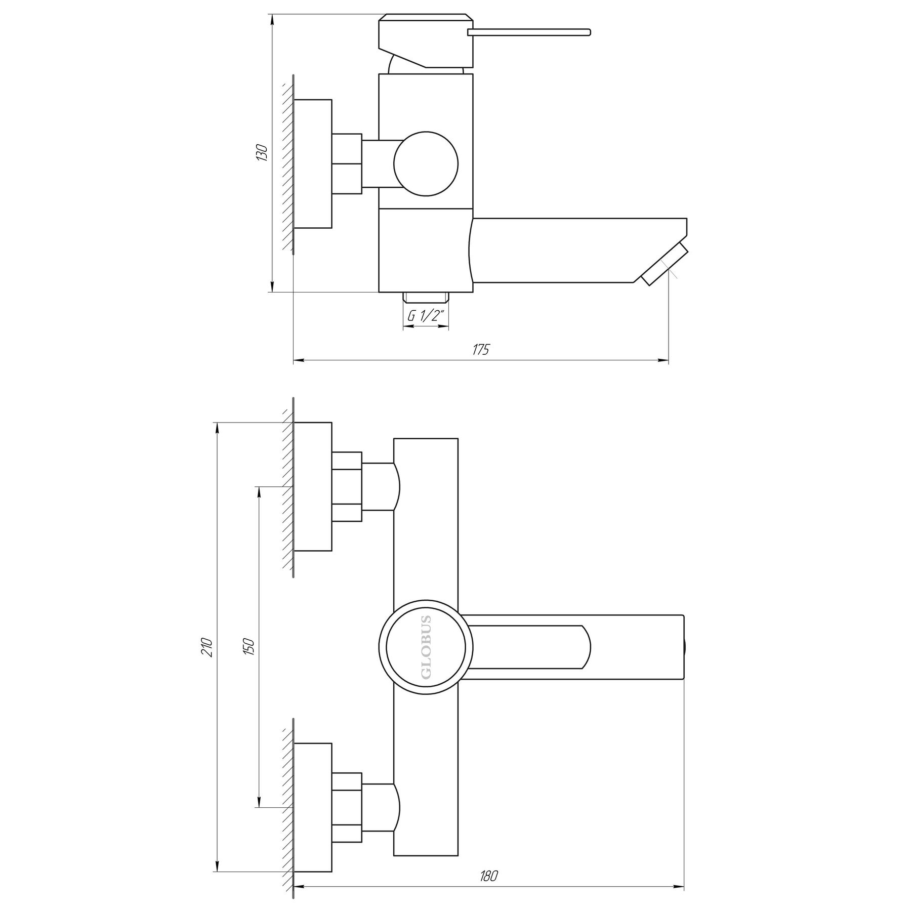 Змішувач для ванни Globus Lux WIEN SBT2-102N - Image 4