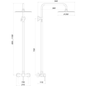Душова система Globus Lux ALPEN S-SH-105 - Image 4