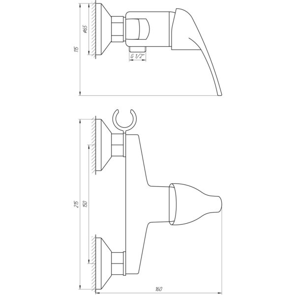 Змішувач гігієнічний Globus Lux SOLLY GLSO-0206N