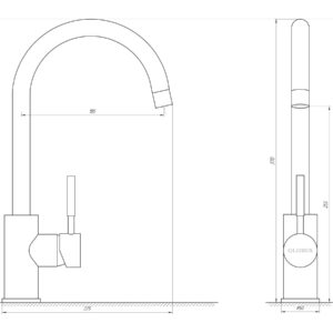 Змішувач для кухні Globus Lux LAZER GLLR-0203S-6-MARONE - Image 4