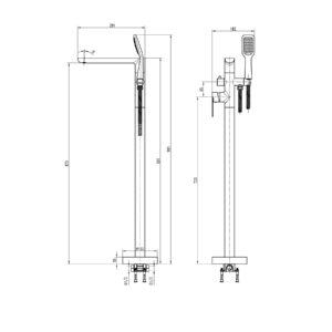 Змішувач для ванни TOPAZ BARTS TB 07113-H36 - Image 4