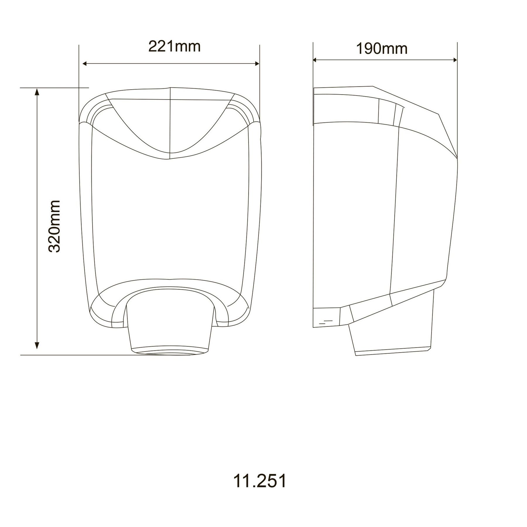 Сушарка для рук HOTEC 11.251 ABS White - Image 4
