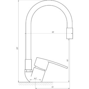 Змішувач для кухні DOMINO SIRIUS DSV-203SLR-Black - Image 4