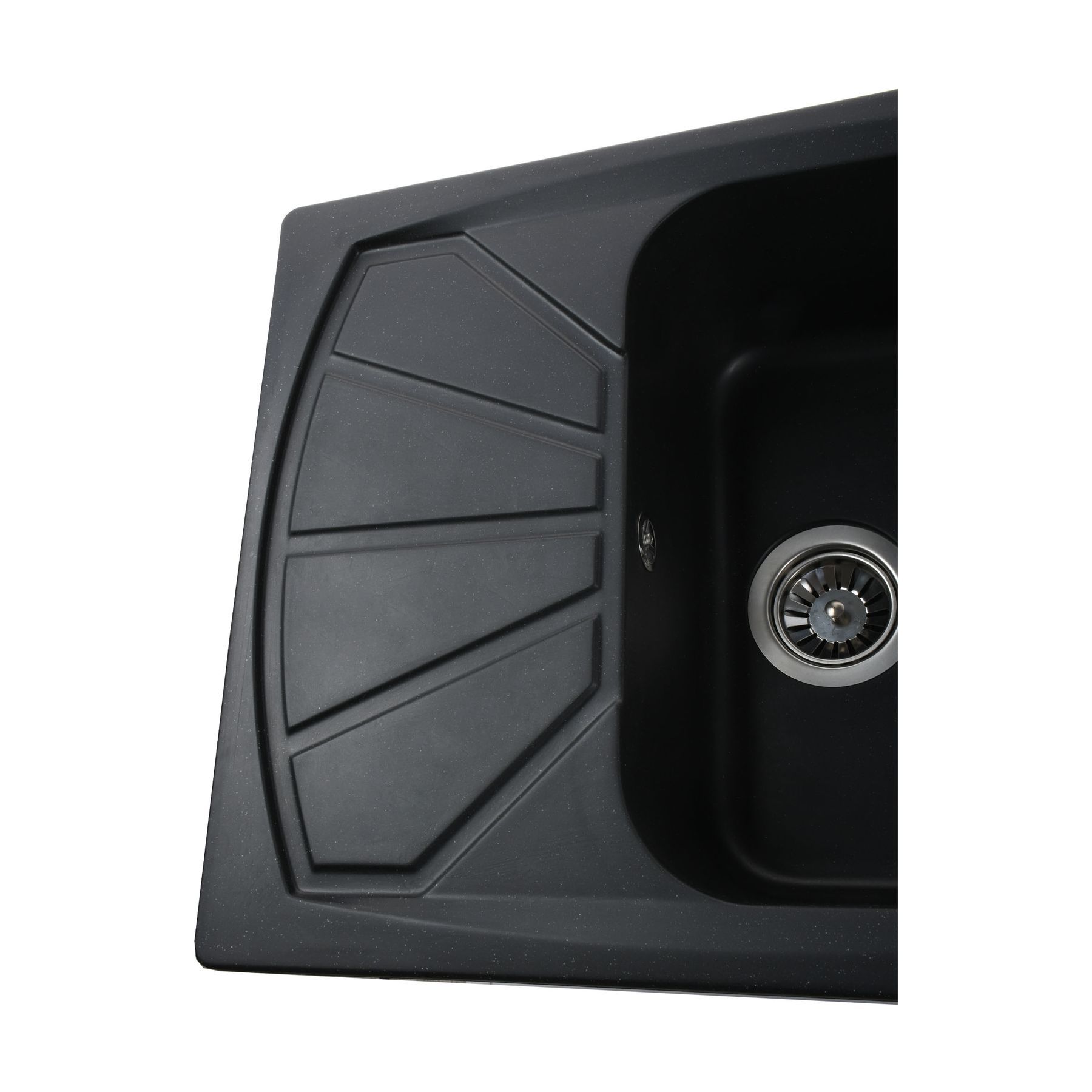 Гранітна мийка Globus Lux TANA чорний 610х500мм-А0002 - Image 4