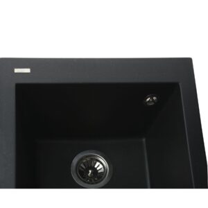 Гранітна мийка Globus Lux LAMA чорний 410х500мм-А0002 - Image 4