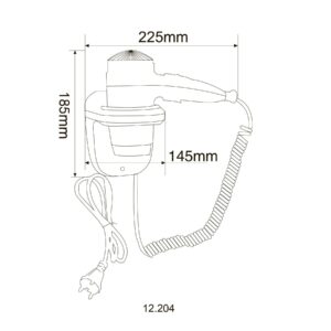 Фен HOTEC 12.204 ABS White - Image 4