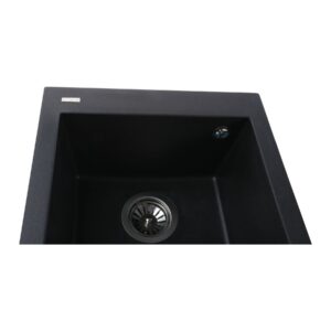 Гранітна мийка Globus Lux LAMA чорний металік 410х500мм-А0001 - Image 4