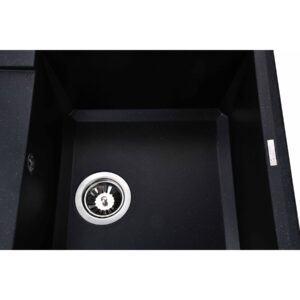 Гранітна мийка Globus Lux KOMO чорний 790х500мм-А0002 - Image 4