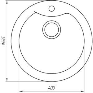 Гранітна мийка Globus Lux ORTA піщаний 485мм-А0004 - Image 4
