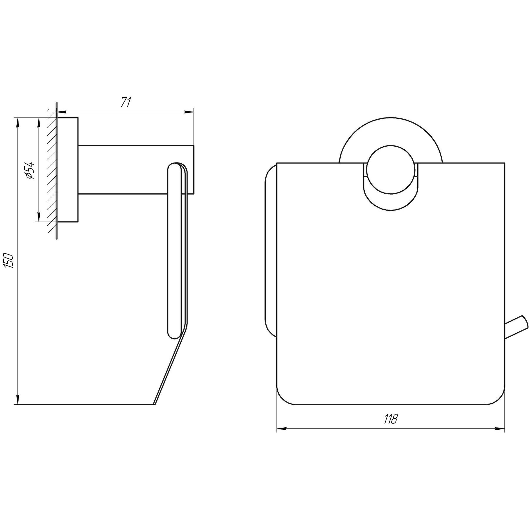 Тримач для туалетного паперу Globus Lux BS8410 чорний матовий SUS304 - Image 4