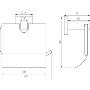 Тримач для туалетного паперу Globus Lux BQ9410 чорний матовий SUS304 - Image 4