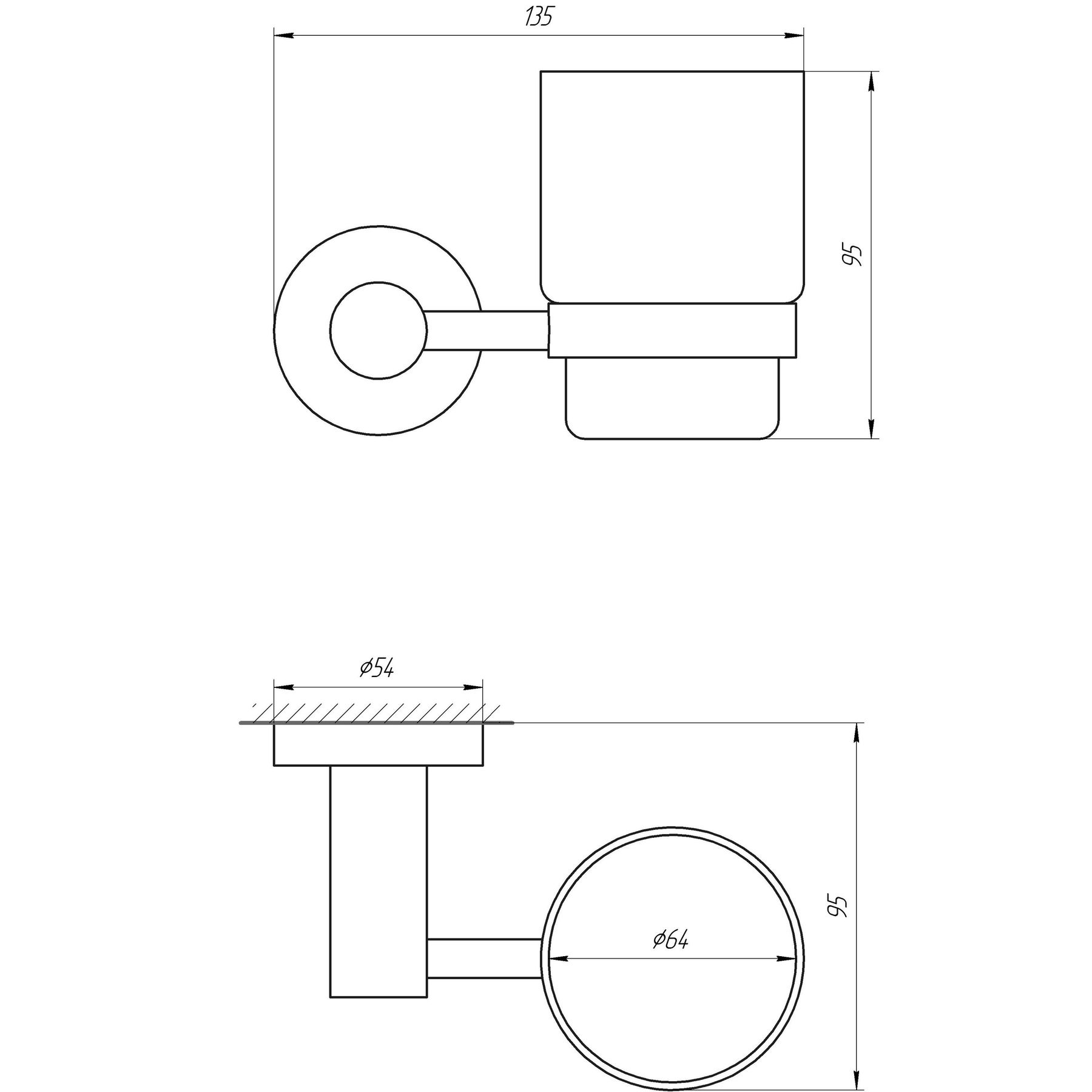 Стакан одинарний Globus Lux BS8409 чорний матовий SUS304 - Image 4