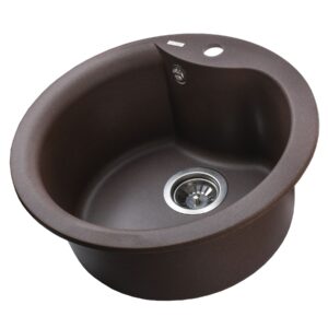 Гранітна мийка Globus Lux ORTA коричневий 485мм-А0006 - Image 4