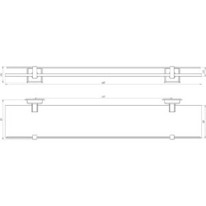 Полиця TOPAZ TKB 9927 скло с бортиком - Image 4
