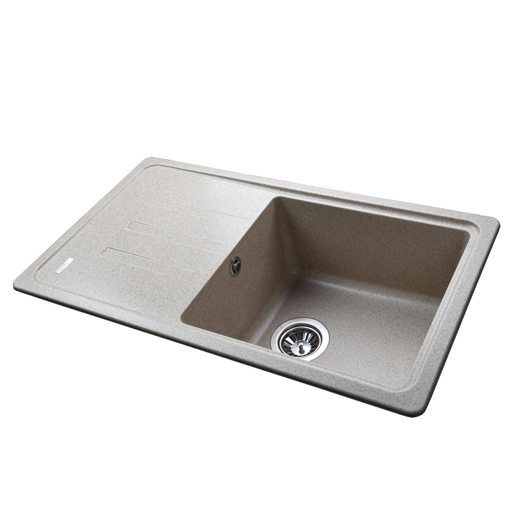 Гранітна мийка Globus Lux LUGANO мигдаль 780х435мм-А0008 - Image 4