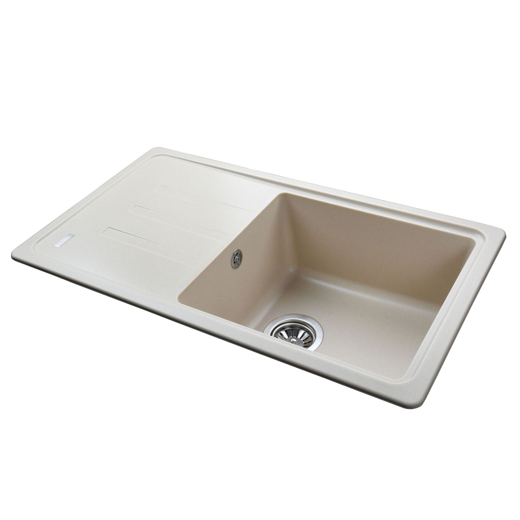 Гранітна мийка Globus Lux LUGANO слонова кiстка 780х435мм - Image 4