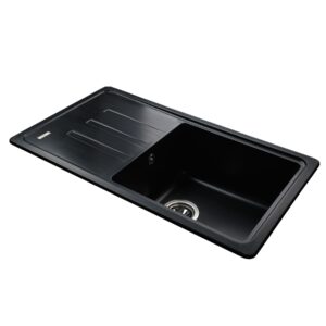 Гранітна мийка Globus Lux LUGANO чорний 780х435мм-А0002 - Image 4