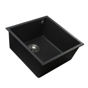 Гранітна мийка Globus Lux AMMER пiдстiльна, чорний 440 х 440 мм - А0002 - Image 4